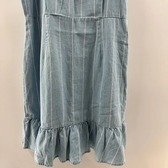 Sadie & Sage Blue Ruffled Cotton Dress – Size Small - Picture 3 of 8